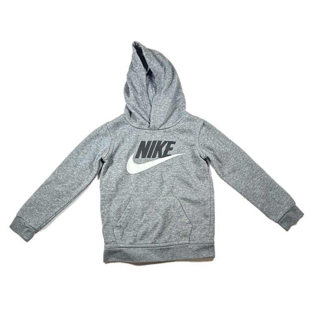 Nike Swoosh Fleece Grey Pullover Hoodie Size 4T